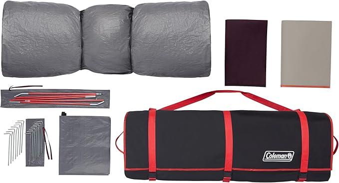 Coleman Skylodge Instant Tent with Rainfly 4/6/8 Person Family Tent Sets Up in a Minute Includes Pre-Attached Poles &amp Carry Bag Made of PFAS-Free Materials