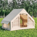 Inflatable Tents for Camping Blow Up Tent House with Hand Pump Easy Setup 4 Season Waterproof Windproof Oxford Air Tent Cabin House for Outdoor Camping Adult Fit for 2-6 Person (10FTx6.6FT)