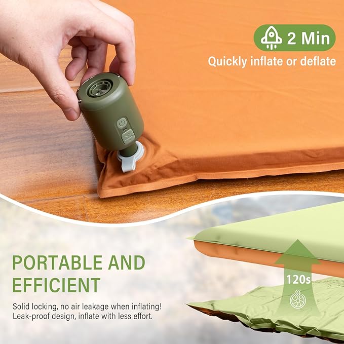 SUV Air Mattress Car Bed Camping Inflatable Car Camping Pad with Air Pump Ultrathick Memory Foam Camping Mattress 9.0 R-Value Insulated Sleeping Pad 2 Person Camp Mat for Hiking and Backpacking