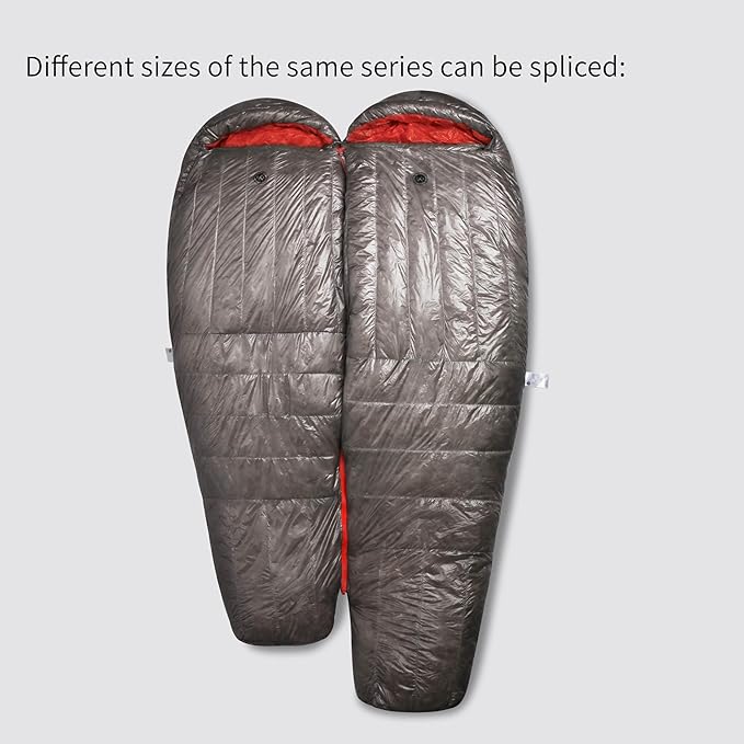 Dusk Upgrade 7D Ultralight 800FP Ultra Dry Down Pro Sleeping Bag Backpacking Camping Hiking for Men &amp Women