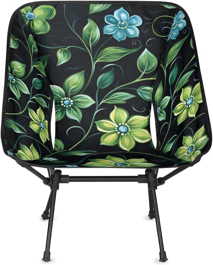 Honeybaby Folding Camping Chair Leaf Flower Theme Camping Chairs Lightweight Portable Chair Outdoor Foldable Chairs for Camping Travel Picnic Beach Hiking