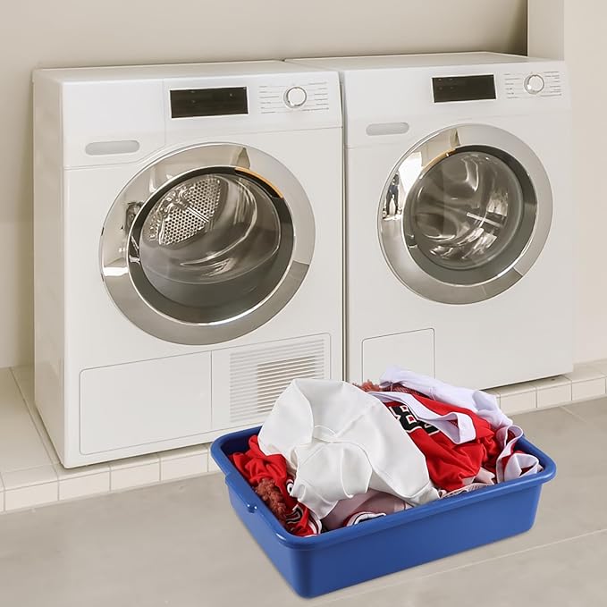 13 L Commercial Bus Tubs Box 4 Packs Plastic Dishpan Wash Basin Blue