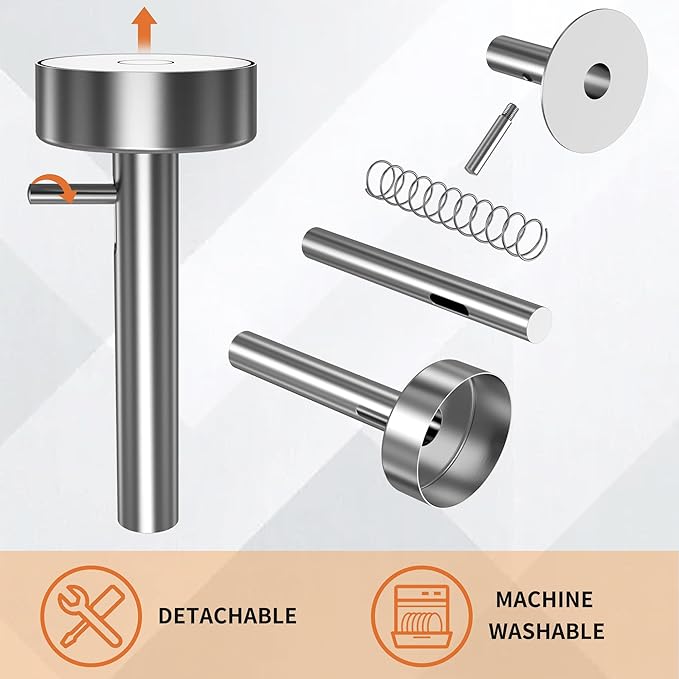Falafel Scoop With Hole Stainless Steel Professional Falafel Maker Tool Scoop with Spatula Food Safe and Non-Sticky Stainless-Steel Donuts Sharp Syrian Felafel Maker Mold