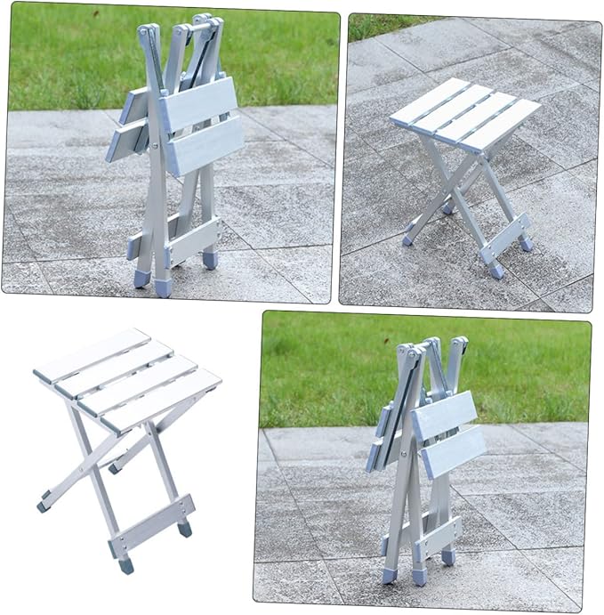 1pc Lightweight Aluminum Alloy Folding Chair Portable Camping Stool for Outdoor Activities Versatile Picnic Chair with Sturdy Construction for Home and Travel