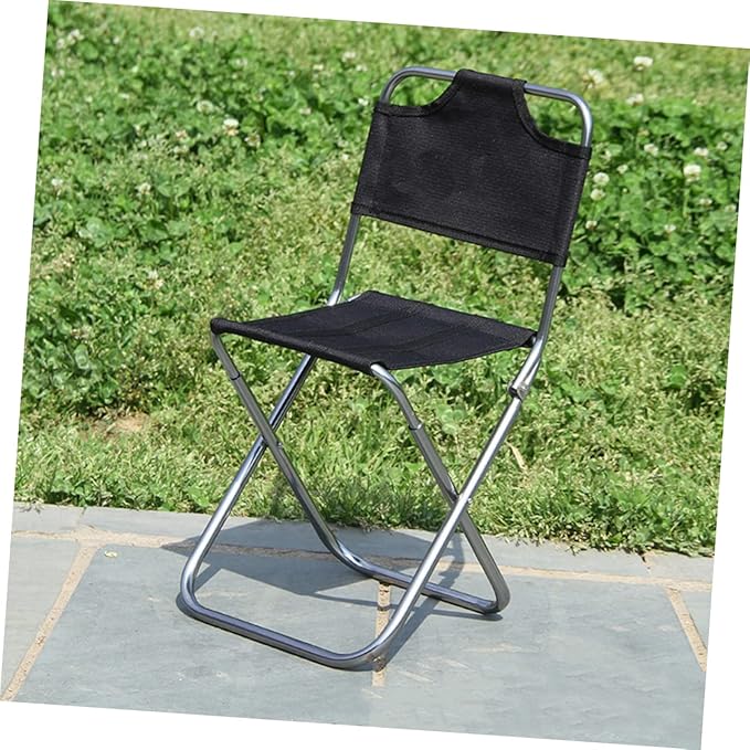 Portable Folding Camping Stool Aluminum Alloy Fishing Chair Comfortable Backrest for Outdoor Adventures