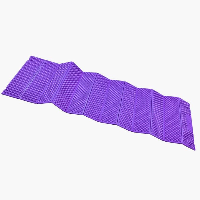 Restokki Foldable Sleeping pad Outdoor Foam Sleeping pad Camping Folding Beach Tent Sleeping Pad Waterproof Camping Mattress Sleeping pad Sleeping mat (Purple)