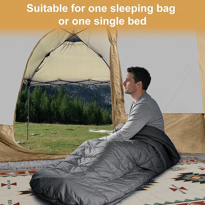 KAMPKEEPER Canopy Side Tent Camping Canopy Tent for 10x10 Pop Up Canopies Cube Tents Gazebo Room Compatible with 10' Wide Canopies(Canopy Not Included)