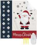 Beach Blanket Waterproof Sandproof OversizedChristmas Snowflakes and Cute Dwarf Beach Mat with Corner Stakes Sand PocketsRed White and Blue Outdoor Picnic Mat for Travel Camping Hiking 118x108In