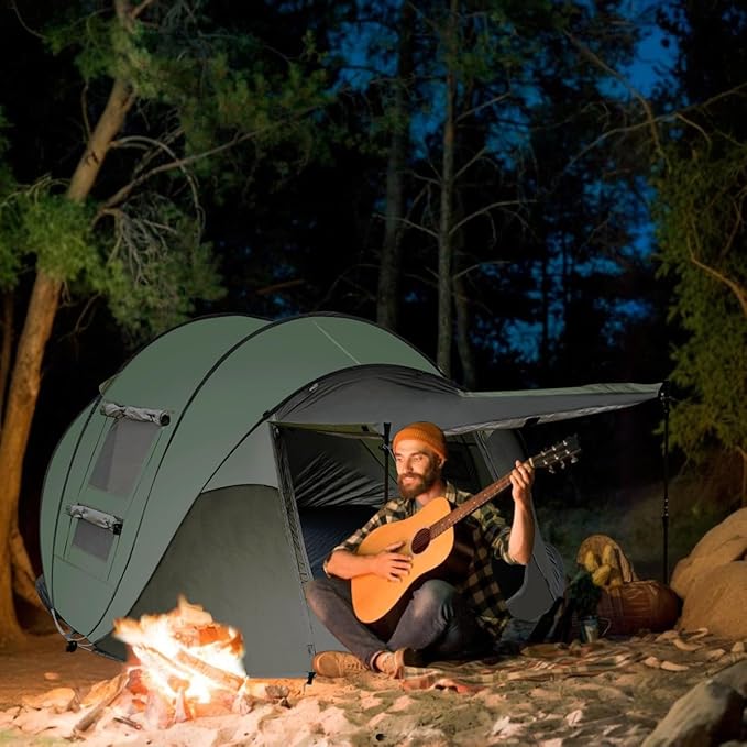 Pop Up Camping Tent 2/4 Person Instant Family Tents Easy Setup Automatic Tent for Camping Hiking &amp Traveling