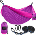 Kootek Camping Hammock Portable Hammocks with Tree Straps &amp Attached Carry Bag Camping Essentials Gear Perfect for Outside Indoor Hiking Beach Backpack Travel