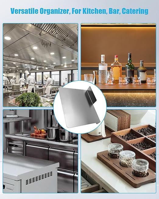 Stainless Steel Commercial Ice Bin Partition 12H x 14.5L x 5D Fridge Organizer Insert for Freezer Drawers Ice Bins &amp Coolers Heavy-Duty 304 Steel Easy Clean