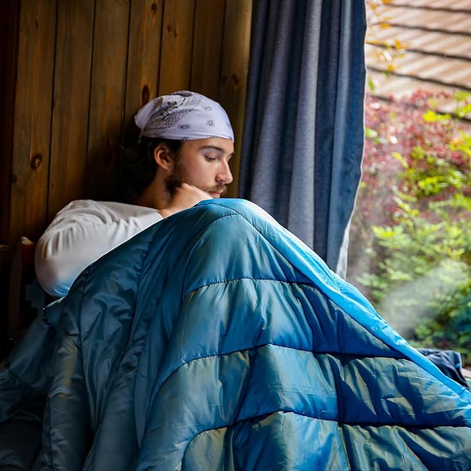 Camping BlanketLightweight Down Alternative Puffy Blanket Packable Outdoor Blanket for CampingTraveling Stadium Hiking Picnics