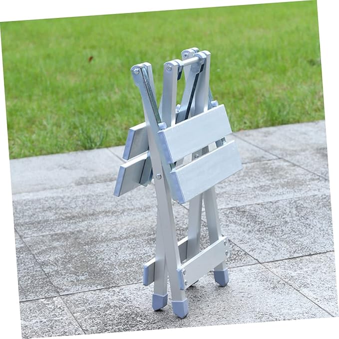 1Pc Lightweight Folding Stool Aluminum Alloy Design for Outdoor Camping Garden Fishing and Picnics Compact Portable with Weatherproof Surface