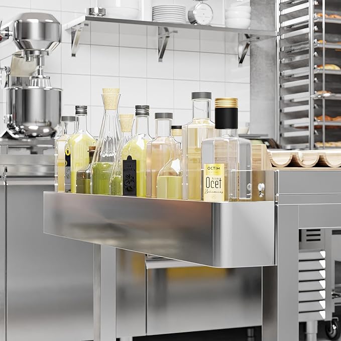 36 in. Single Tier Stainless Steel Speed Rail Rack for Commercial Bars NSF