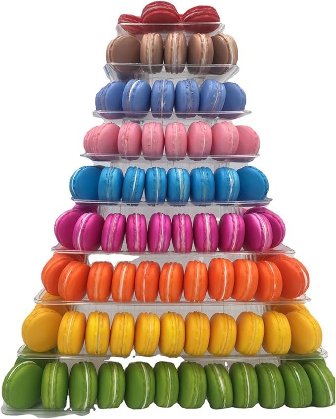 9 Macaron Tower Cupcake Holder Stackable Cookie Dessert Rack Display Stand for Cake Stand for Table