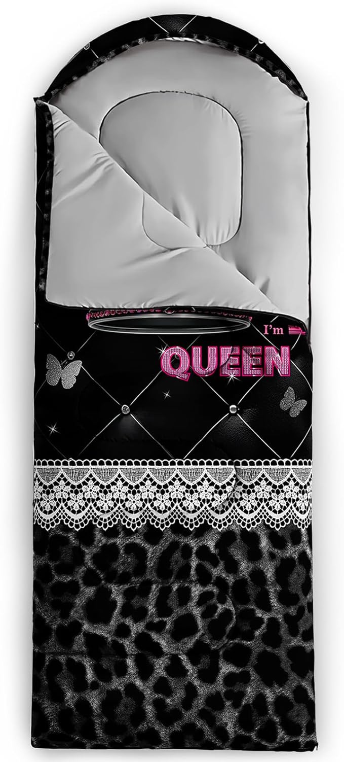 QOOMO Camping Sleeping Bags3 Season Warm &amp Cool WeatherLightweightWaterproof Sleeping Bags for Adults &amp KidsTravelingand OutdoorsCamping Gear Equipment