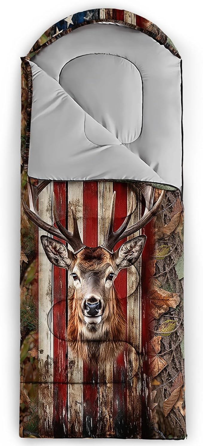 Kids Sleeping Bag for Boys GirlsWestern Cowboy Print-Lightweight Warm Portable Outdoor Indoor-Waterproof Cold Weather Resistant Sleeping Bag for Camping Hiking