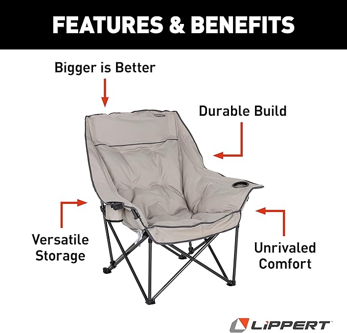 Lippert Components 2021128653 Big Bear Camping Chair - Sand