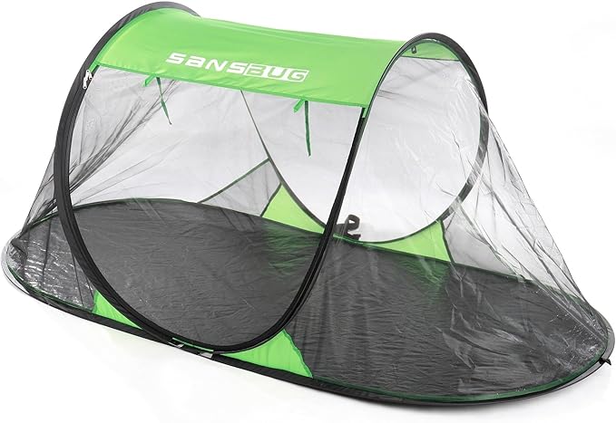 SANSBUG Screen Tent for One Person (Instant Pop up Strong No-See-um Mesh Durable Tarp Floor)