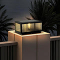 Outdoor Solar Post Lights Luxury Modern Solar Post Cap Light Fence Deck Column Light with IP65 Waterproof Pillar Lights for Flat Surface Patio Garden Decoration
