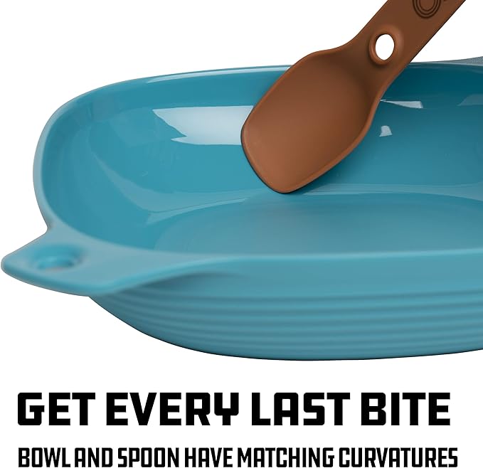 UCO 4-Piece Camping Mess Kit with Bowl Plate and 3-in-1 Spork Utensil Set Classic Blue