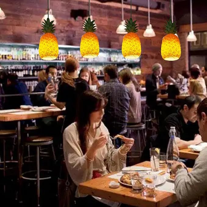 Pineapple ChandelierModern Chandelier Adjustable Height E26 Modern Industrial Resin Materials are More TransparentSuitable for Kitchen·RestaurantBedroomBarCafeteria