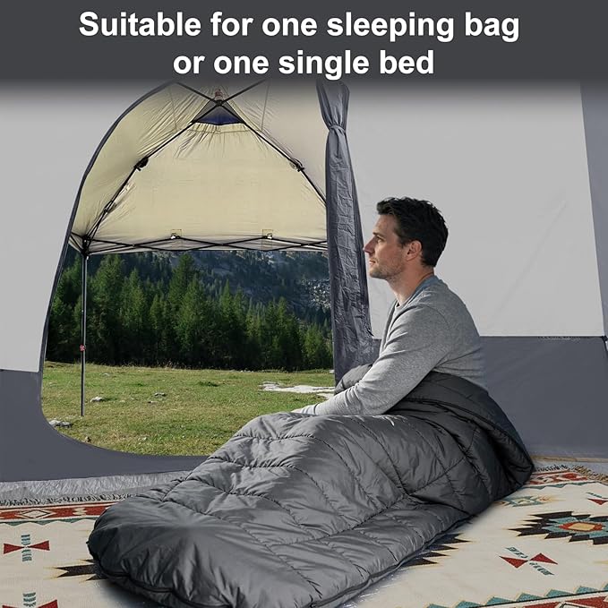 KAMPKEEPER Canopy Side Tent Camping Canopy Tent for 10x10 Pop Up Canopies Cube Tents Gazebo Room Compatible with 10' Wide Canopies(Canopy Not Included)