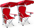 Portable Camping Chair with Canopy - Folding Chair with Canopy Durable 600D Oxford Canopy Chair for Camping Beach Picnics Fishing &amp Sports
