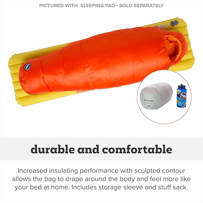 Big Agnes Kids &amp Youth Sleeping Bag – Ultralight Cold Weather Backpacking &amp Camping Kids Juniors Teens 20 Degrees