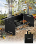 Aluminum Camping Stove WindscreenLightweight Foldable Outdoor Wind Blocker Gas Stove Windshield Wind Screen with Storage Bag for CampingGlampingHikingPicnicBackpackingCookingFishing