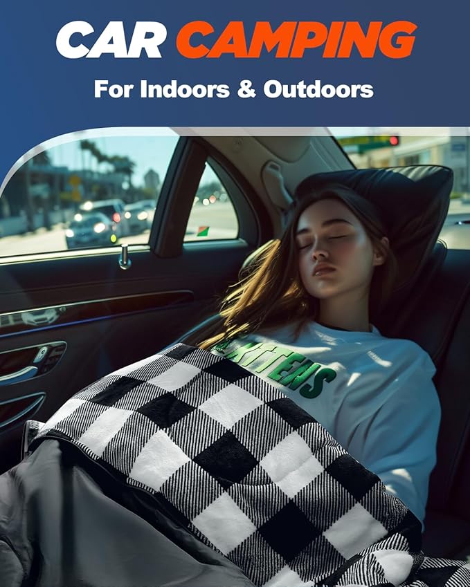 MEREZA Flannel Sleeping Bag for Adults Mens with Pillow XL Cold Weather Sleeping Bag for 30 Degree 4 Season Camping Large Big and Tall Sleeping Bags with Compression Sack