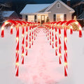 12Pack Christmas Decorations Candy Cane Lights16 Lighted Pathway Makers Lights with 72 Warm Lights Connectable Christmas Lights Outdoor Walkway Sidewalk Candy Canes Yard Lawn Decor