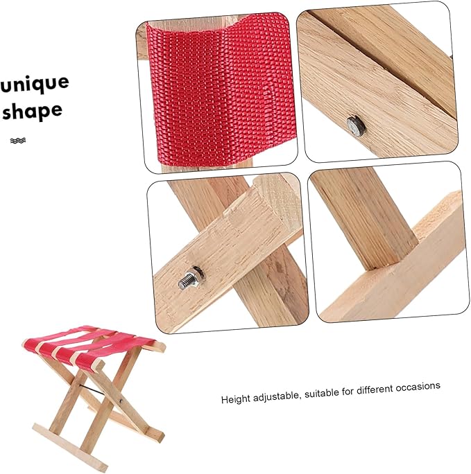balacoo Compact Folding Camp Stool Lightweight Portable Outdoor Seating for Camping Fishing and Gardening Stylish Design Sturdy Wooden Bracket and Features