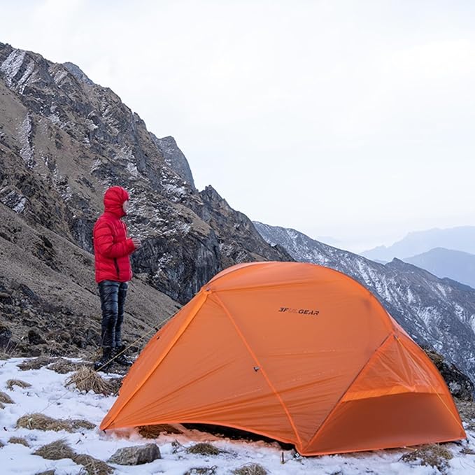 3FULGEAR Backpacking Tent Floating Cloud 2 Easy Setup 2 Person 3/4 Season Ultralight Tents Waterproof Windproof Double Layer Lightweight Outdoor Tent for Camping Hiking Hunting Survival