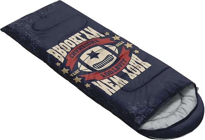 Kids Sleeping Bag for Boys GirlsRocket Moon Print-Lightweight Warm Portable Outdoor Indoor-Waterproof Cold Weather Resistant Sleeping Bag for Camping Hiking