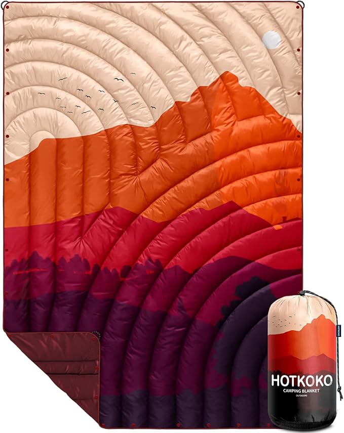 Camping BlanketLightweight Puffy Printed Camping Blanket Packable Outdoor Blanket for CampingTraveling Stadium Hiking Picnics