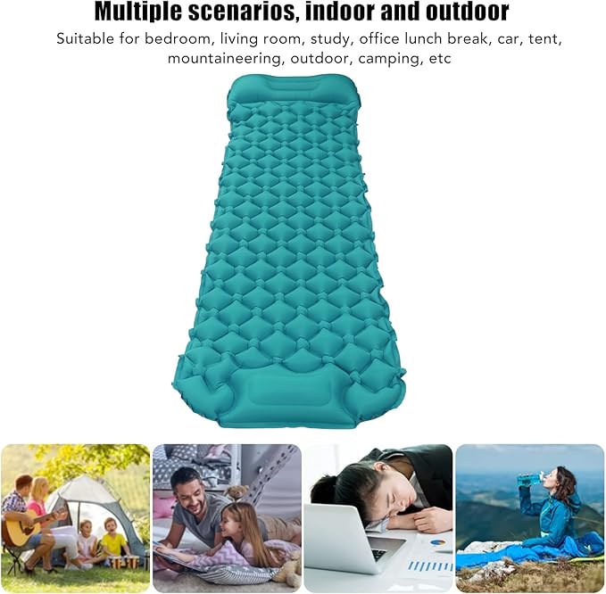 Topyond Inflatable Sleeping Mat Camping Sleeping Pad Ultralight Inflatable Sleeping Mat with Built in Pump Backpacking Camping Air Mattress for Camping
