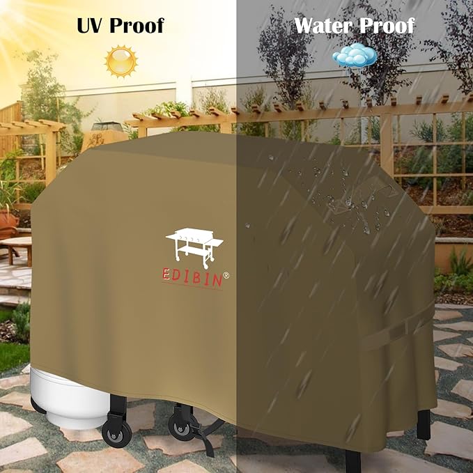 36 Inch Griddle Cover Fits for Blackstone 36 inch Flat Top Gas Griddle 1554 1825 1984 Heavy Duty Waterproof 36 Griddle Cover Fit Royal Gourmet GD401 Fit Blackstone 36 inch Griddle(Tan)