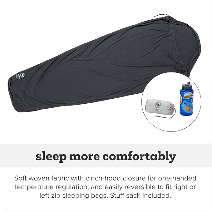 Big Agnes UL Recovery Sleeping Bag Liner - Ultralight Backpacking Gear Celliant Technology Lightweight Compact