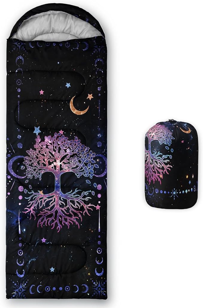 Kids Sleeping Bag for Boys GirlsCute Puppy Print-Lightweight Warm Portable Outdoor Indoor-Waterproof Cold Weather Resistant Sleeping Bag for Camping Hiking