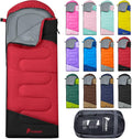 PTEROMY Sleeping Bags for Adults Lightweight and Machine Washable Water Resistant Backpacking Camping Sleeping Bag for Warm Cold Weather Camping Essentials for Hiking Travel