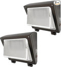 LED Wall Pack Light 75/65/50W with Dusk-to-Dawn Sensor 11250 LM 6000/5000/4000K LED Security Flood Lighting 120V Outdoor Wall Lights for Parking Lots|Warehouses|Factories|Yard 2 Pack