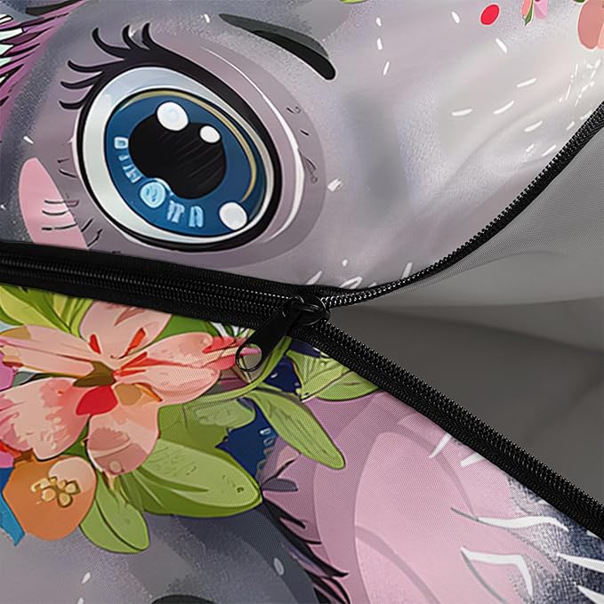 AILONEN Kawaii Panda Sleeping BagsLightweight &amp Waterproof3 Season Warm &amp Cool WeatherDreamy Purple Flower Animal Themed Sleeping Bags for BoysGirlsKidsAdults TravellingOutdoors