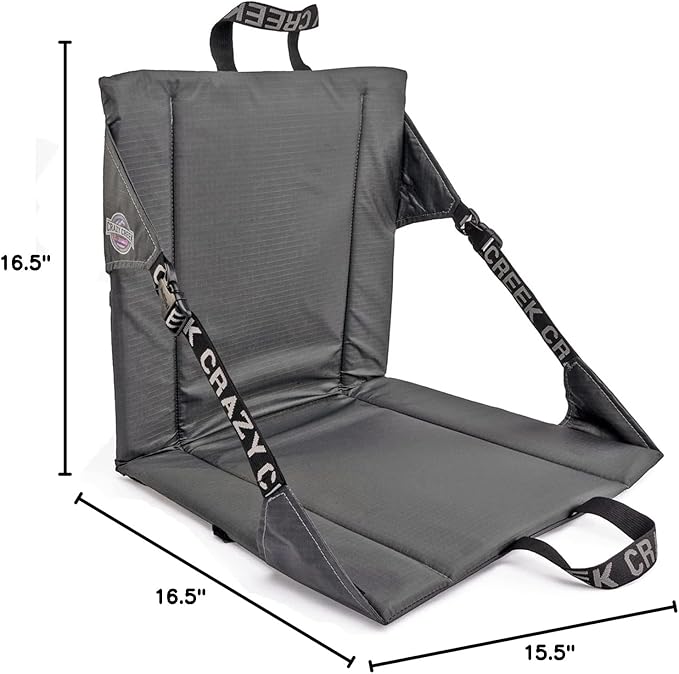 Crazy Creek Original Chair Perfect for Stadium Seats Camping Hiking &amp More Comfort On All Terrains Adjustable Straps Lightweight Design Water-Resistant Slate