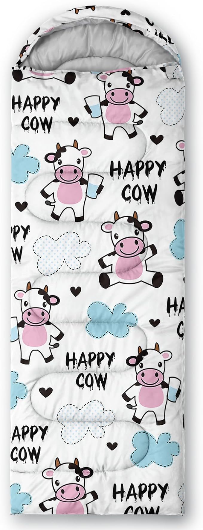 QOOMO Axolotl Cute Camping Sleeping Bags3 Season Warm &amp Cool WeatherLightweightWaterproof Sleeping Bags for Adults &amp KidsTravelingand Outdoors