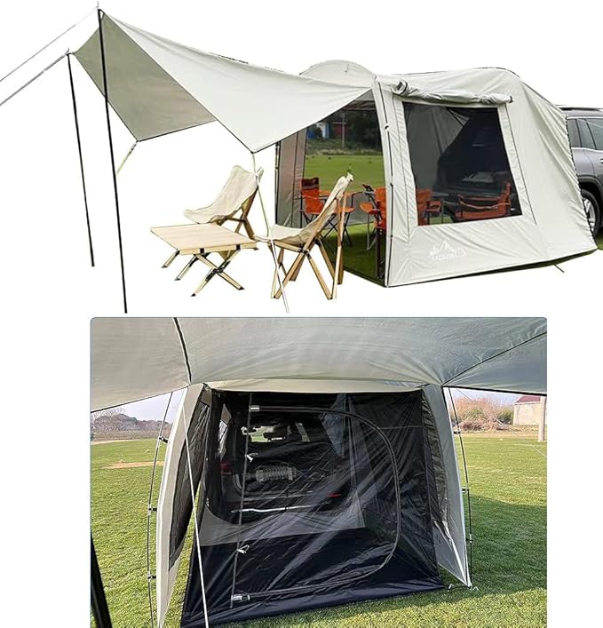 WINTENT Versatile Car Tent SUV Tailgate Attachement Tent Rainfly Screen Room for Camping （15.9 x 7.9 x 6.4ft）
