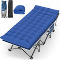Suteck Camping Cot 32In XXL Folding Camping Cot Heavy Duty Sleeping Bed for Adults 1200D Double Layer Oxford Cots for Camping W/Pilllow Mat Carry Bag for Home Office Travel 900lbs