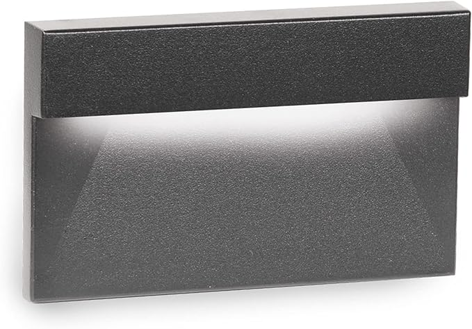 WAC Landscape Lighting LEDme 120V LED Horizontal Ledge Indoor and Outdoor Step and Wall Light 3000K Built-in LED in Black