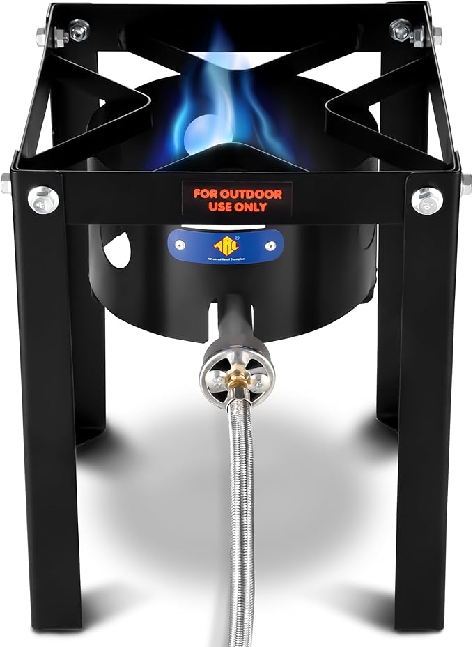 ARC 55000BTU Propane Burner Camping StoveOutdoor Gas Stove Burner Cooker for Cooking for Turkey FryHomebrewingCrawfish Boiland More!