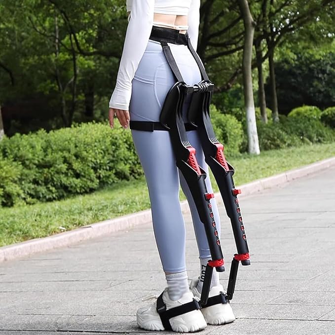 Wearable Exoskeleton Chair - Adjustable Lightweight Chairless Seat for Outdoor Use Supports Up to 100kg Ideal for Subway and Travel
